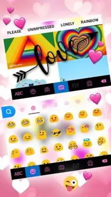 Love Hearts Arrow Keyboard The android App screenshot 0