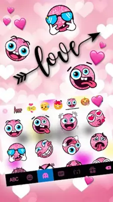 Love Hearts Arrow Keyboard The android App screenshot 1